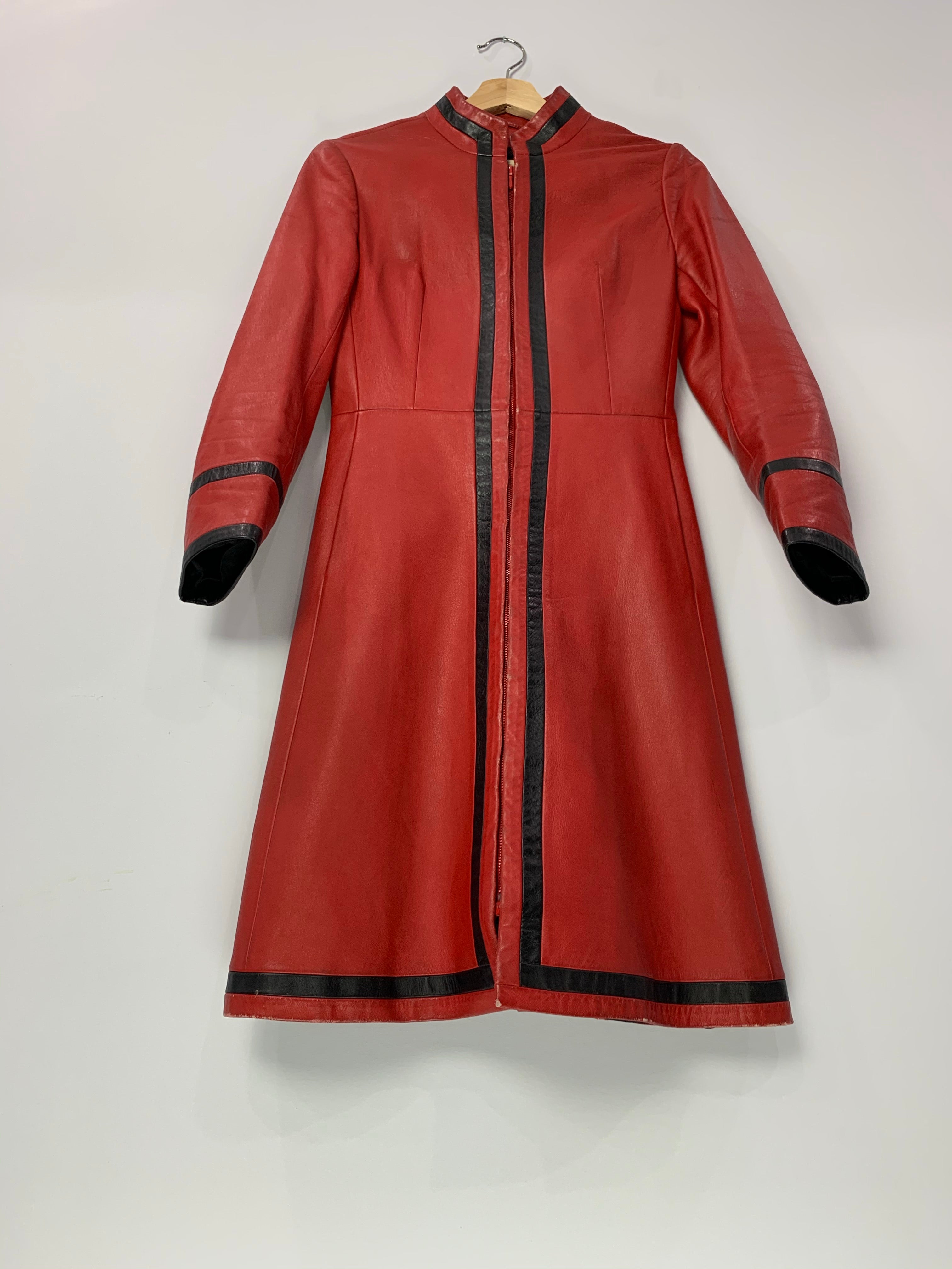 Cayenne Pepper Leather Coat