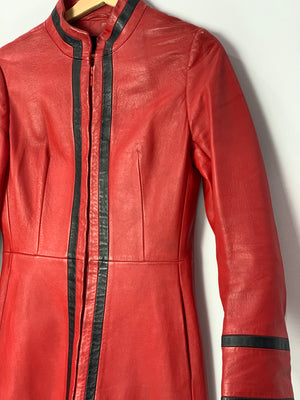 Cayenne Pepper Leather Coat